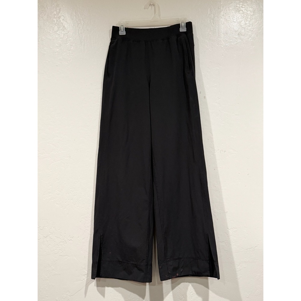 Lululemon Stretch Woven Wide Leg High Rise Pants Black LW5FF3S Size M - Picture 2 of 9